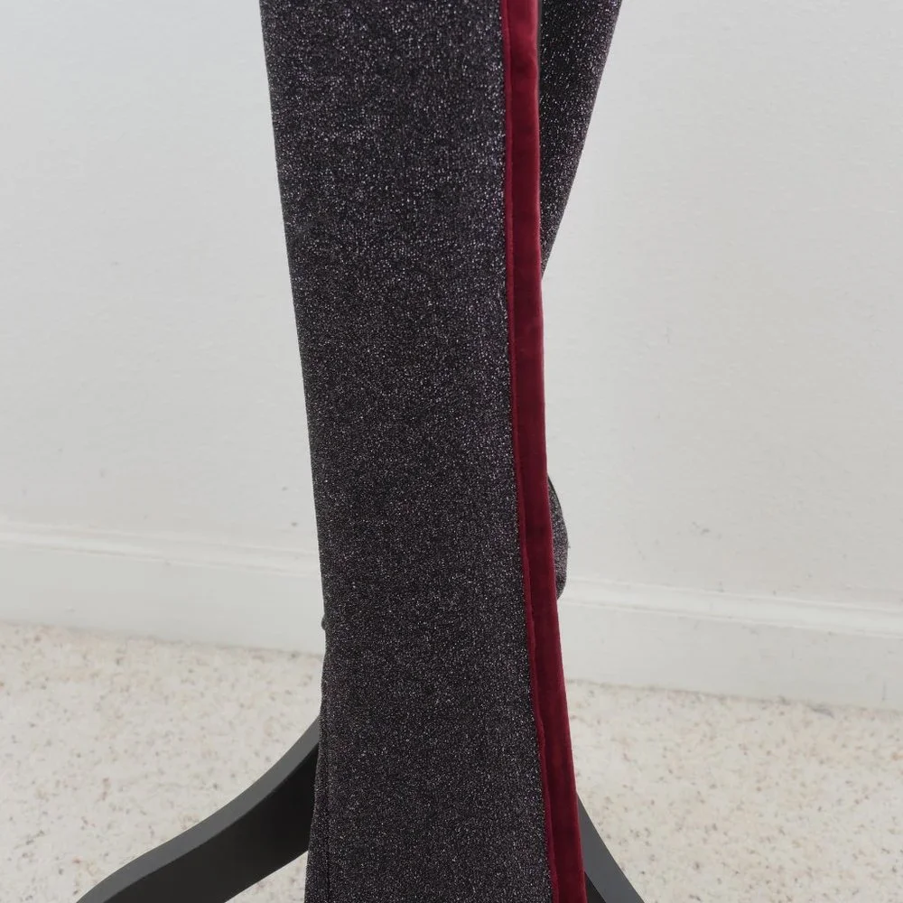 Scotch & Soda Black Red Wine Side Stripe Metallic Glitter Low Rise Size SZ Pant - Picture 12 of 16
